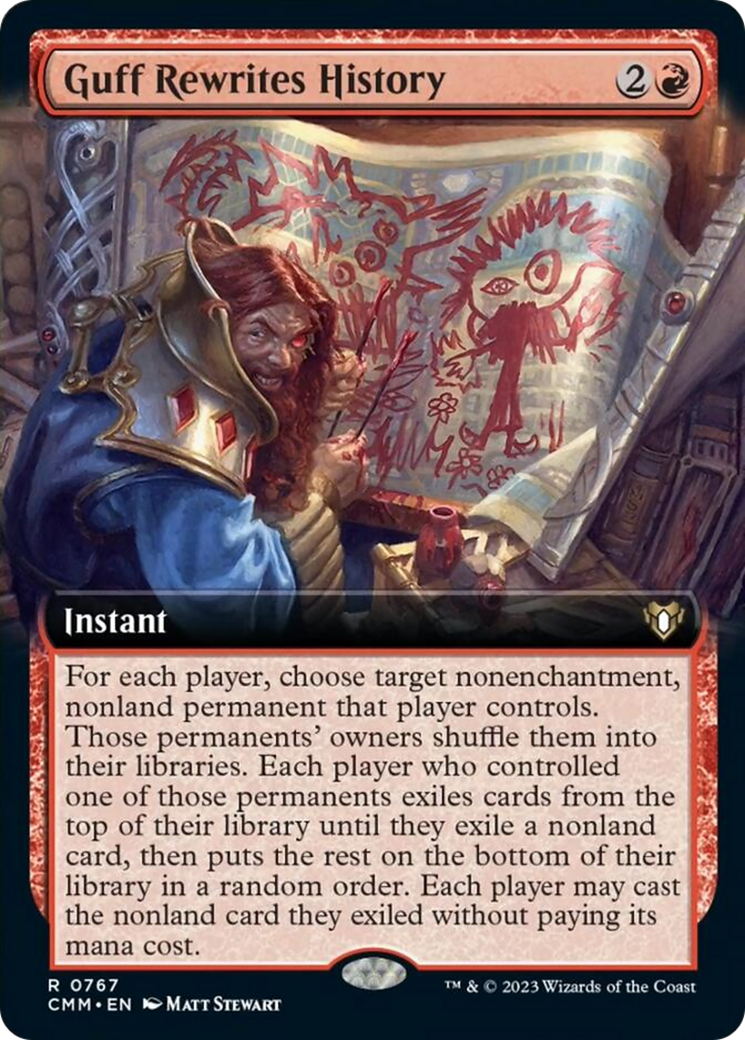 Guff Rewrites History (Extended Art) [Commander Masters] | Card Citadel