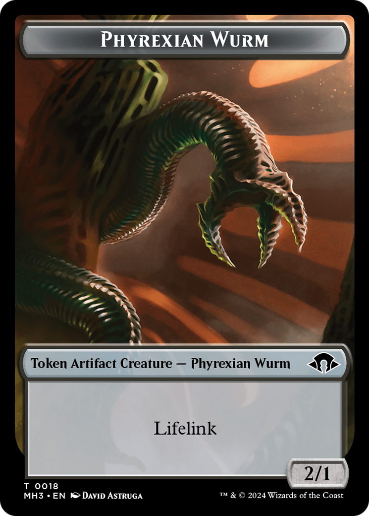 Eldrazi Spawn // Phyrexian Wurm (0018) Double-Sided Token [Modern Horizons 3 Tokens] | Card Citadel