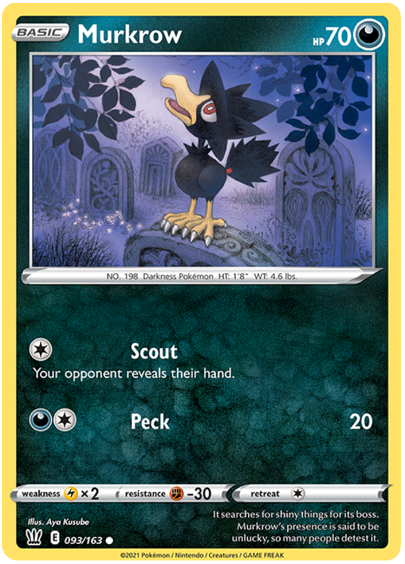 Murkrow (093/163) [Sword & Shield: Battle Styles] | Card Citadel