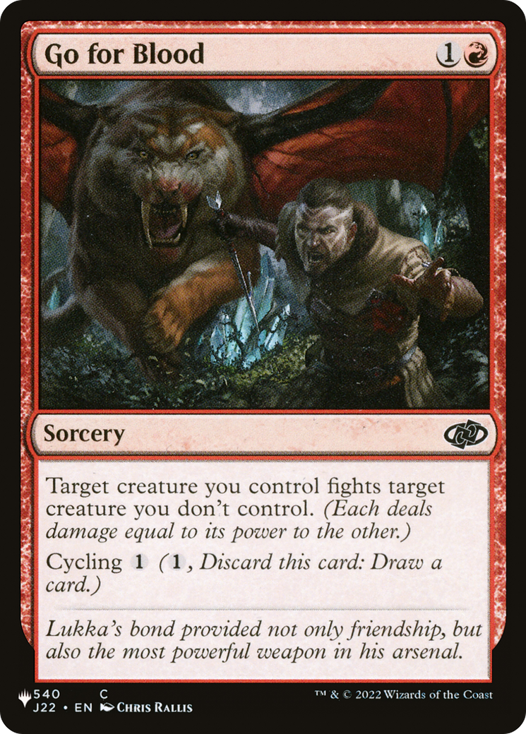 Go for Blood [The List Reprints] | Card Citadel