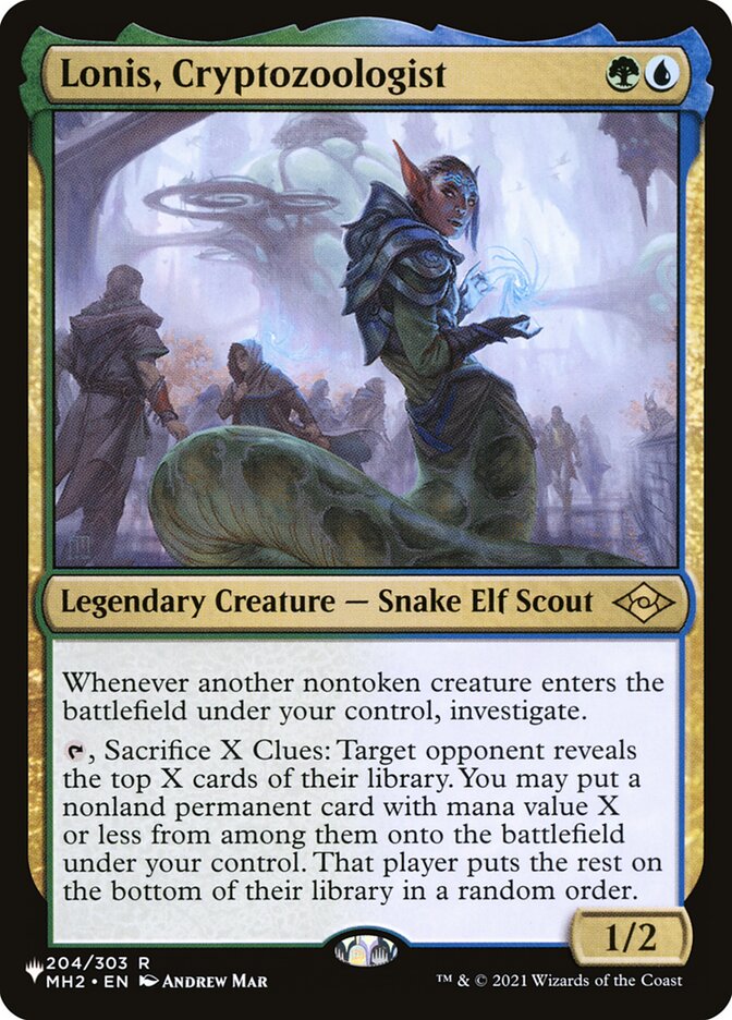 Lonis, Cryptozoologist [The List] | Card Citadel