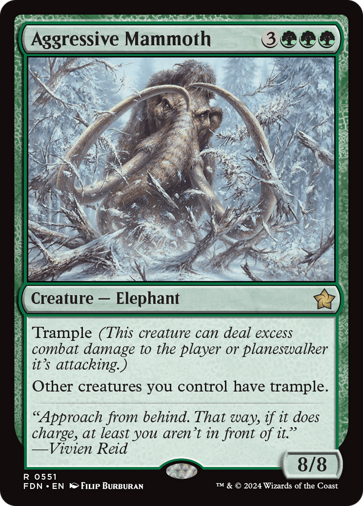 Aggressive Mammoth [Foundations] | Card Citadel