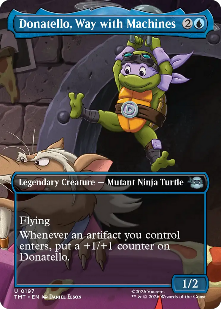 Donatello, Way with Machines (Borderless) [Teenage Mutant Ninja Turtles] | Card Citadel