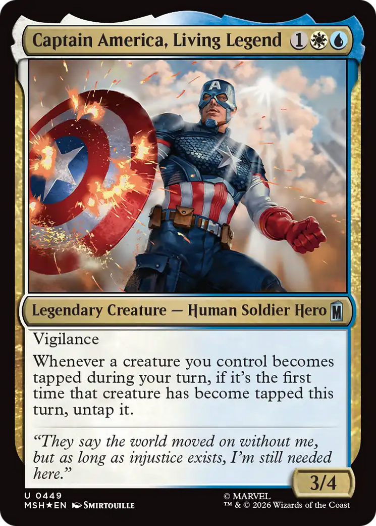 Captain America, Living Legend (Surge Foil) [Marvel Super Heroes] | Card Citadel