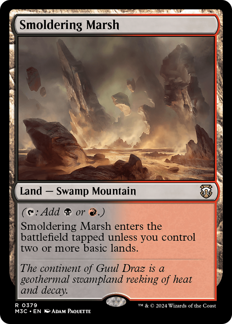 Smoldering Marsh (Ripple Foil) [Modern Horizons 3 Commander] | Card Citadel