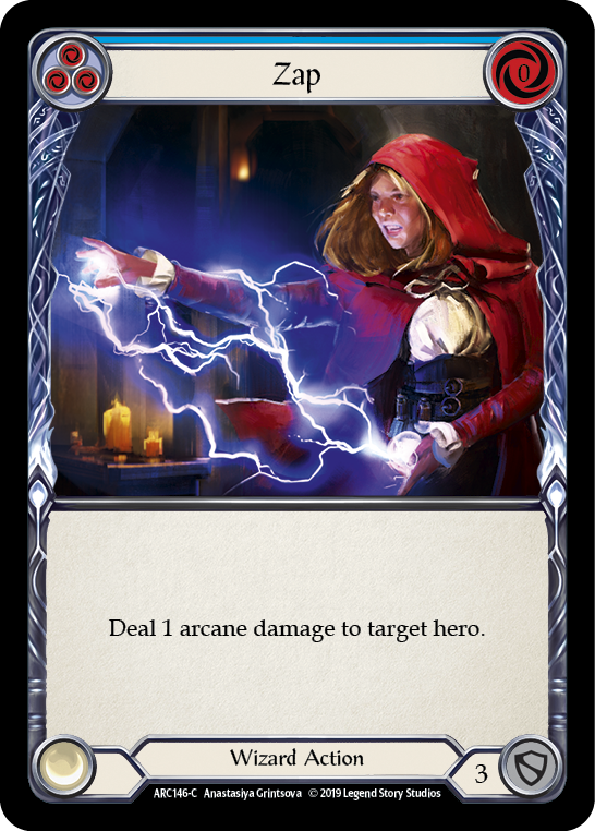 Zap (Blue) [ARC146-C] (Arcane Rising)  1st Edition Normal | Card Citadel