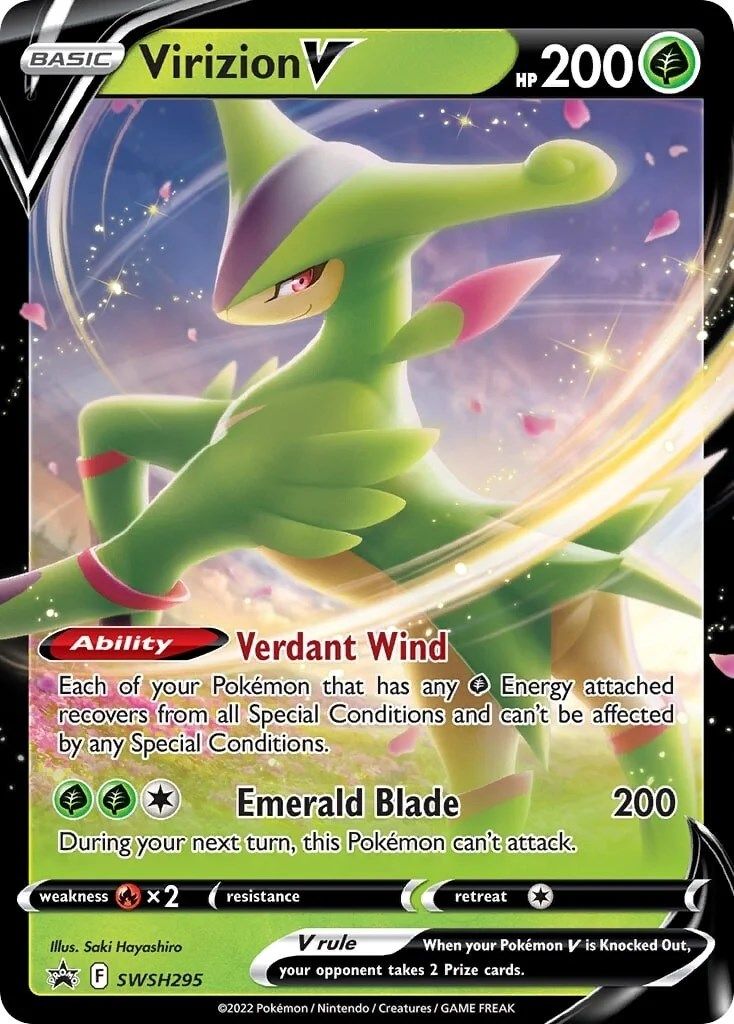Virizion V (SWSH295) (Jumbo Card) [Sword & Shield: Black Star Promos] | Card Citadel