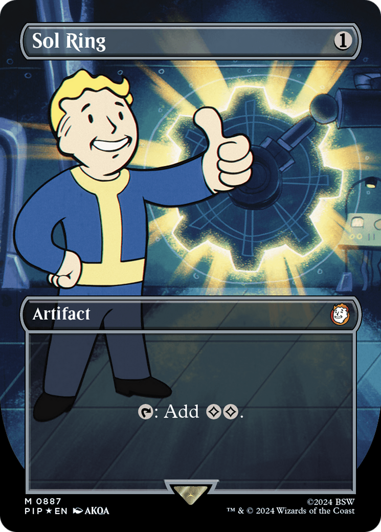 Sol Ring (Borderless) (Surge Foil) [Fallout] | Card Citadel