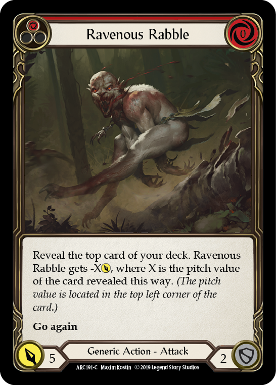 Ravenous Rabble (Red) [ARC191-C] (Arcane Rising)  1st Edition Normal | Card Citadel