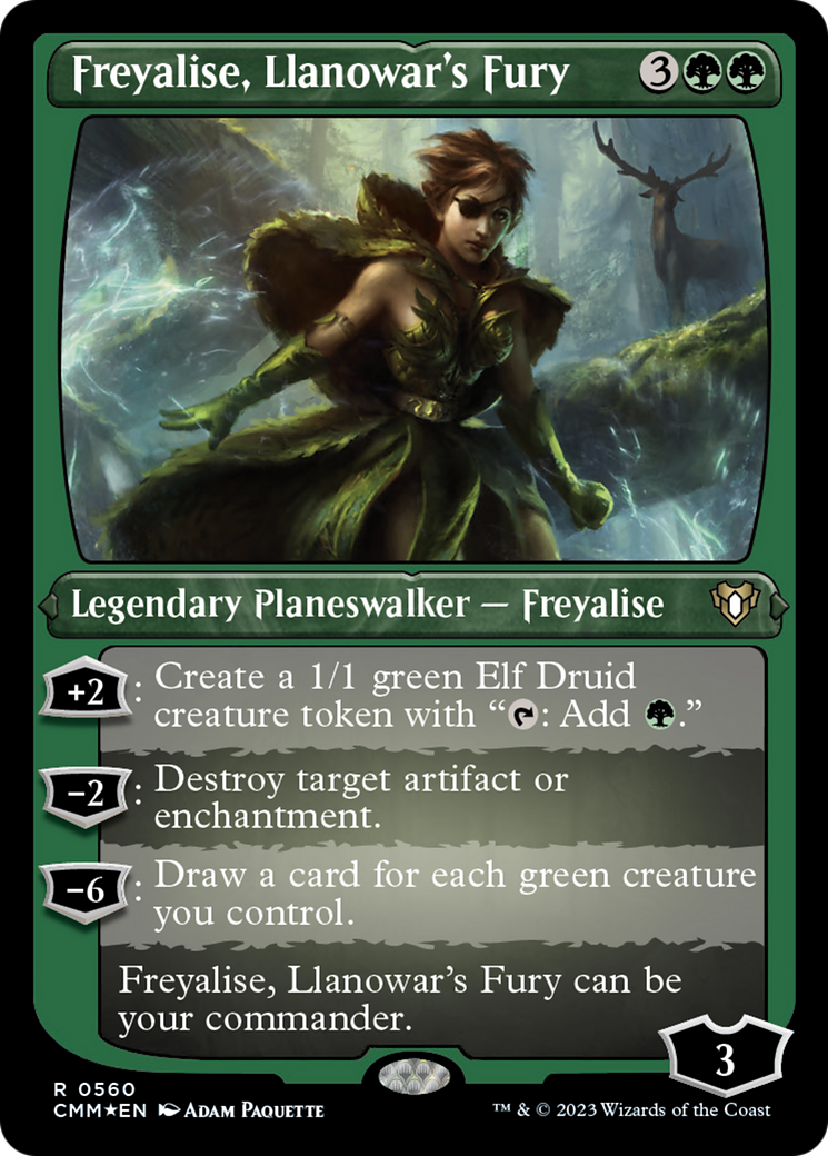 Freyalise, Llanowar's Fury (Foil Etched) [Commander Masters] | Card Citadel