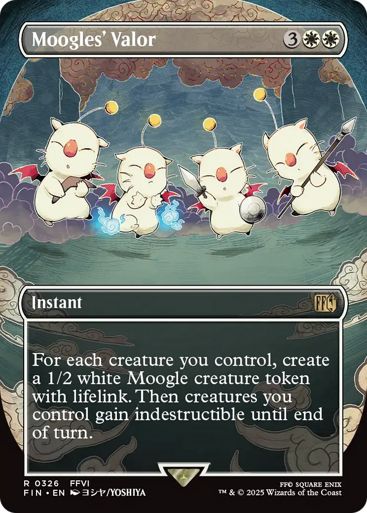 Moogles' Valor (Borderless) [FINAL FANTASY] | Card Citadel