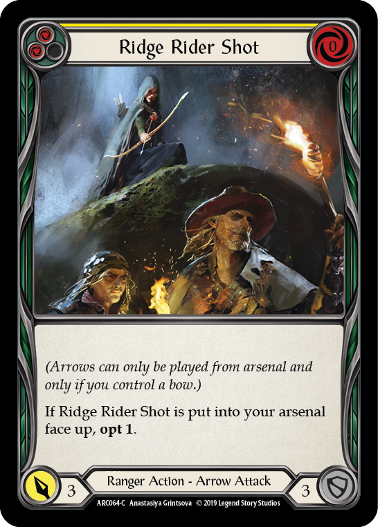 Ridge Rider Shot (Yellow) [ARC064-C] (Arcane Rising)  1st Edition Rainbow Foil | Card Citadel