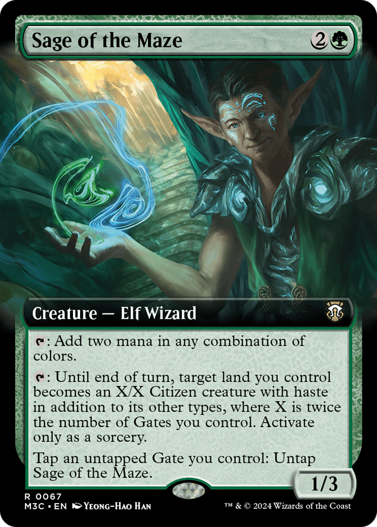 Sage of the Maze (Extended Art) [Modern Horizons 3 Commander] | Card Citadel
