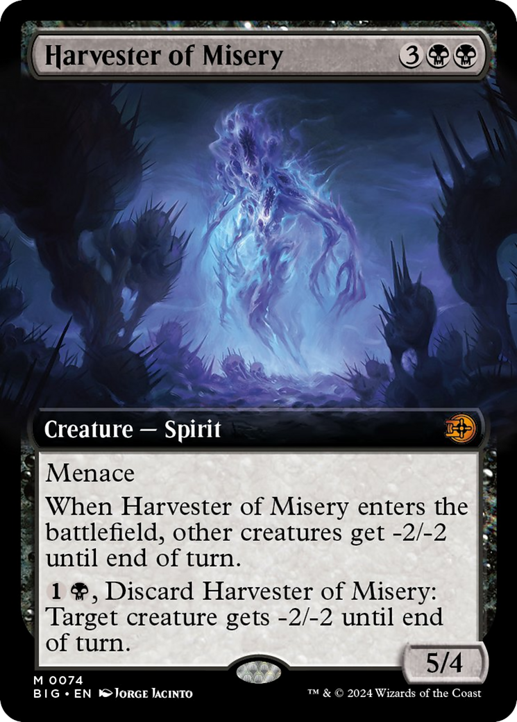 Harvester of Misery (Extended Art) [Outlaws of Thunder Junction: The Big Score] | Card Citadel