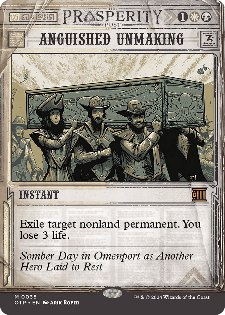 Anguished Unmaking [Outlaws of Thunder Junction: Breaking News] | Card Citadel