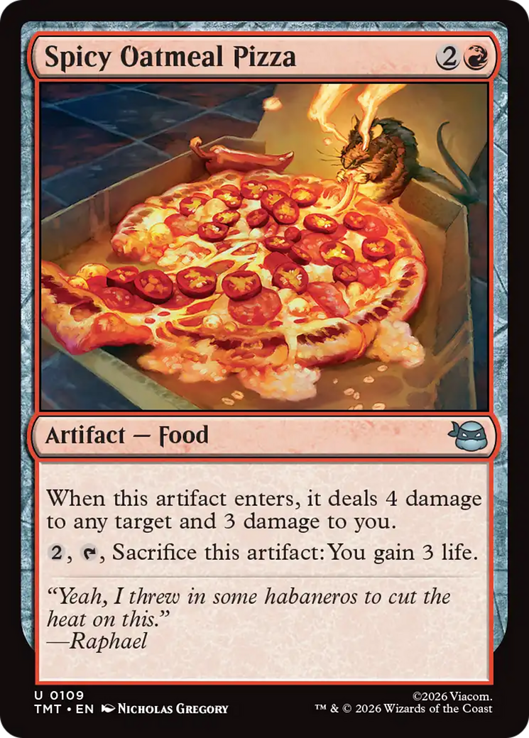 Spicy Oatmeal Pizza [Teenage Mutant Ninja Turtles] | Card Citadel