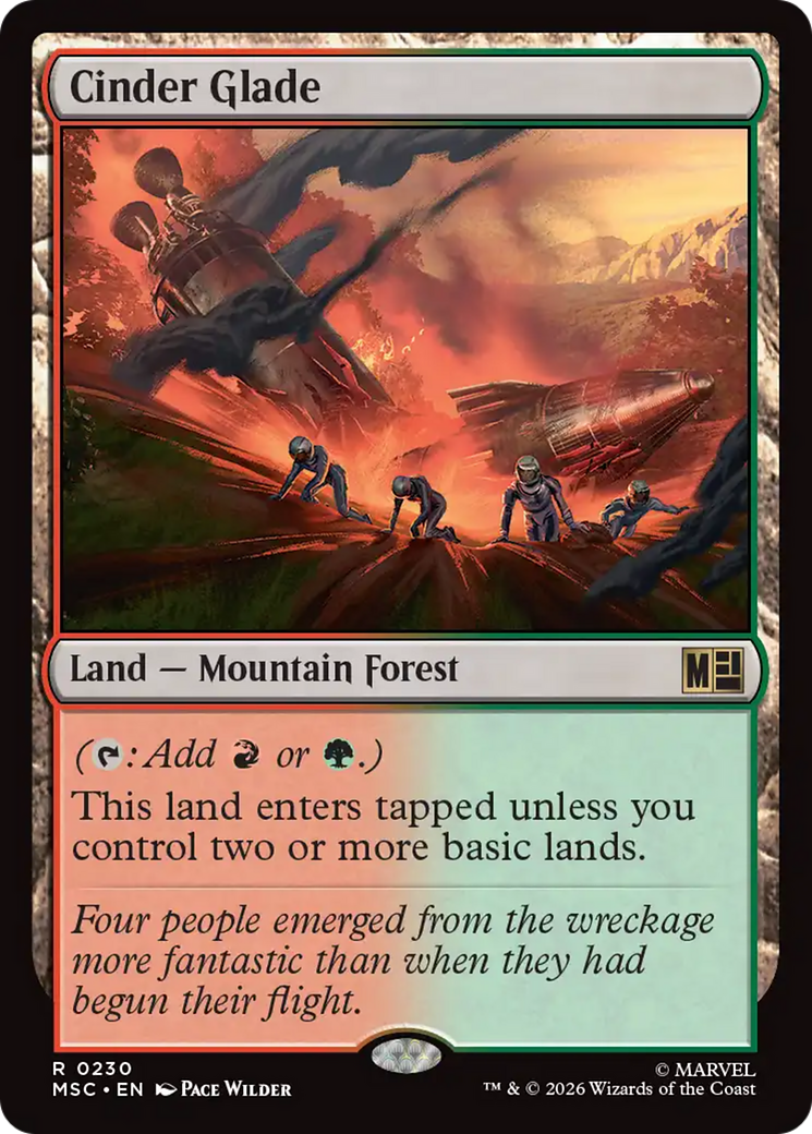 Cinder Glade (Surge Foil) [Marvel Super Heroes Commander] | Card Citadel