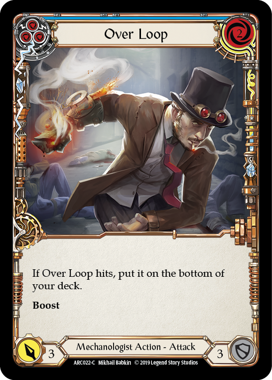 Over Loop (Blue) [ARC022-C] (Arcane Rising)  1st Edition Rainbow Foil | Card Citadel
