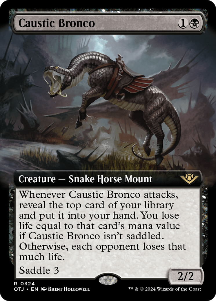 Caustic Bronco (Extended Art) [Outlaws of Thunder Junction] | Card Citadel