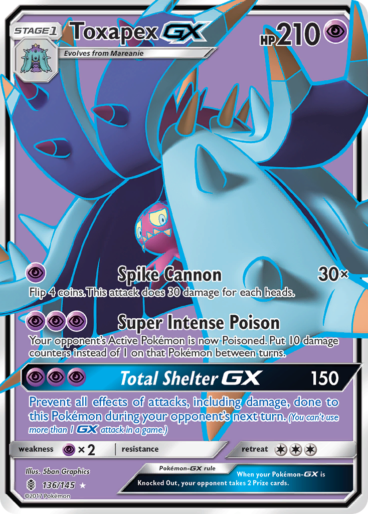 Toxapex GX (136/145) [Sun & Moon: Guardians Rising] | Card Citadel