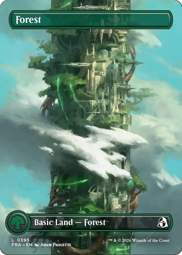 Forest (Borderless) (0396) [Reality Fracture] | Card Citadel