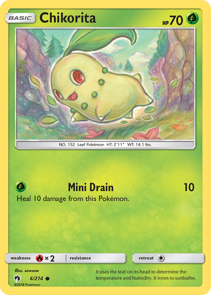 Chikorita (6/214) [Sun & Moon: Lost Thunder] | Card Citadel