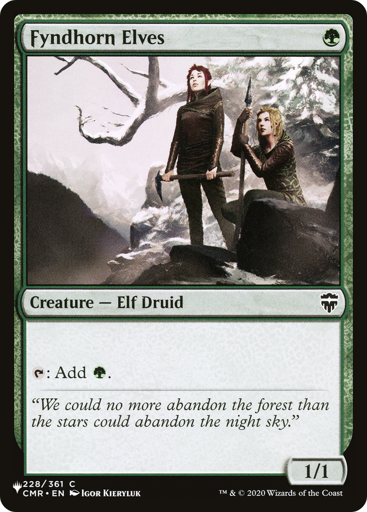 Fyndhorn Elves [The List Reprints] | Card Citadel