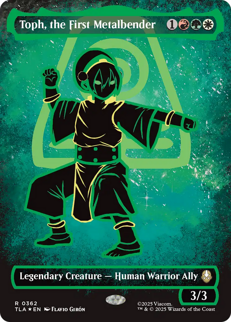 Toph, the First Metalbender (Borderless) (Neon Ink Foil) [Avatar: The Last Airbender] | Card Citadel