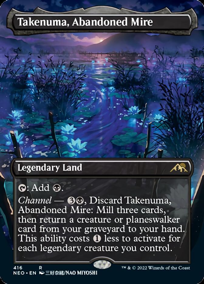 Takenuma, Abandoned Mire (Borderless Alternate Art) [Kamigawa: Neon Dynasty] | Card Citadel