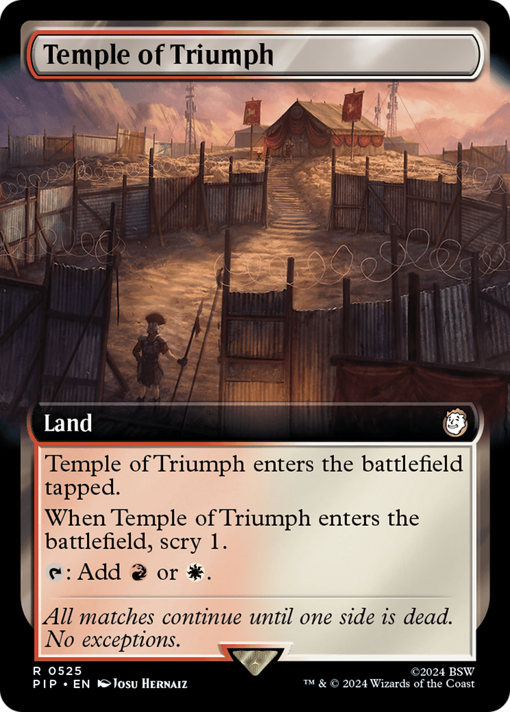 Temple of Triumph (Extended Art) [Fallout] | Card Citadel