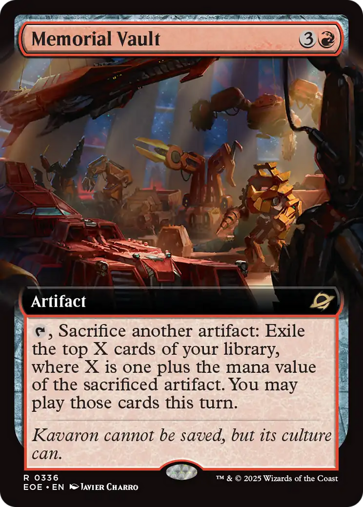 Memorial Vault (Extended Art) [Edge of Eternities] | Card Citadel