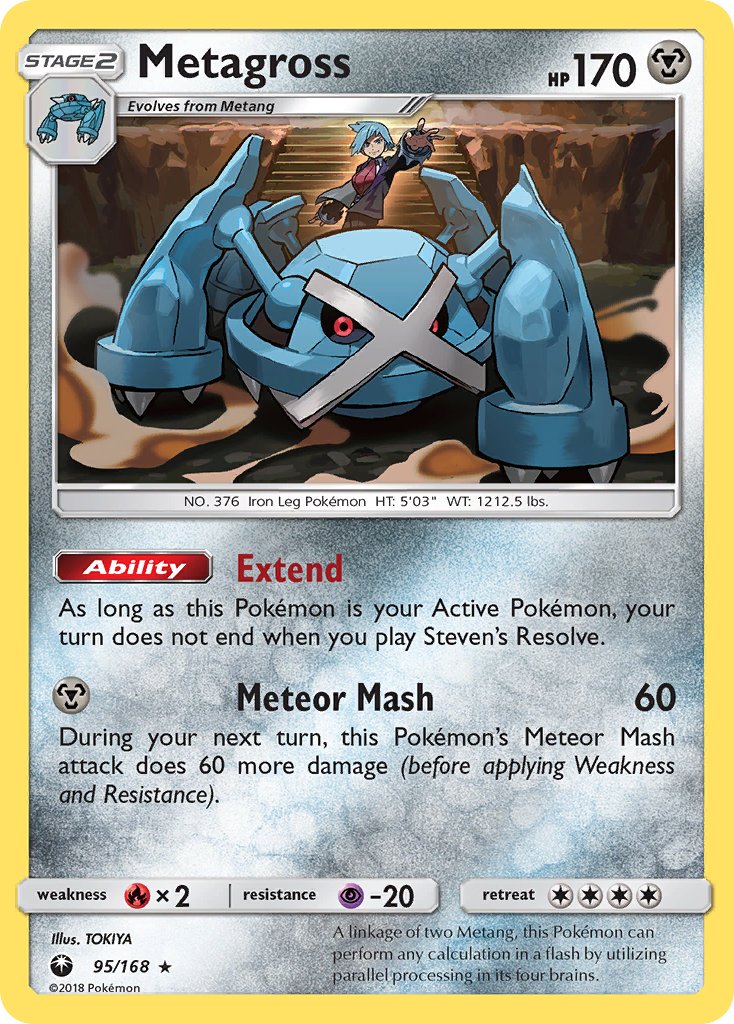 Metagross (95/168) (Prerelease Kit Exclusive) (Theme Deck Exclusive) [Sun & Moon: Celestial Storm] | Card Citadel
