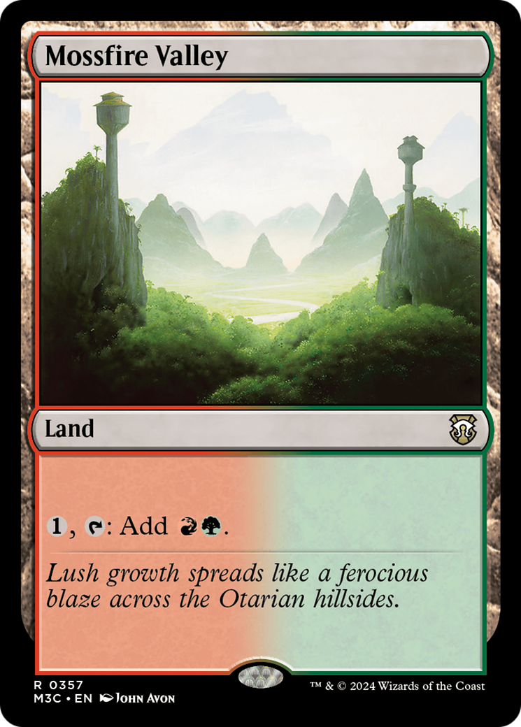 Mossfire Valley (Ripple Foil) [Modern Horizons 3 Commander] | Card Citadel