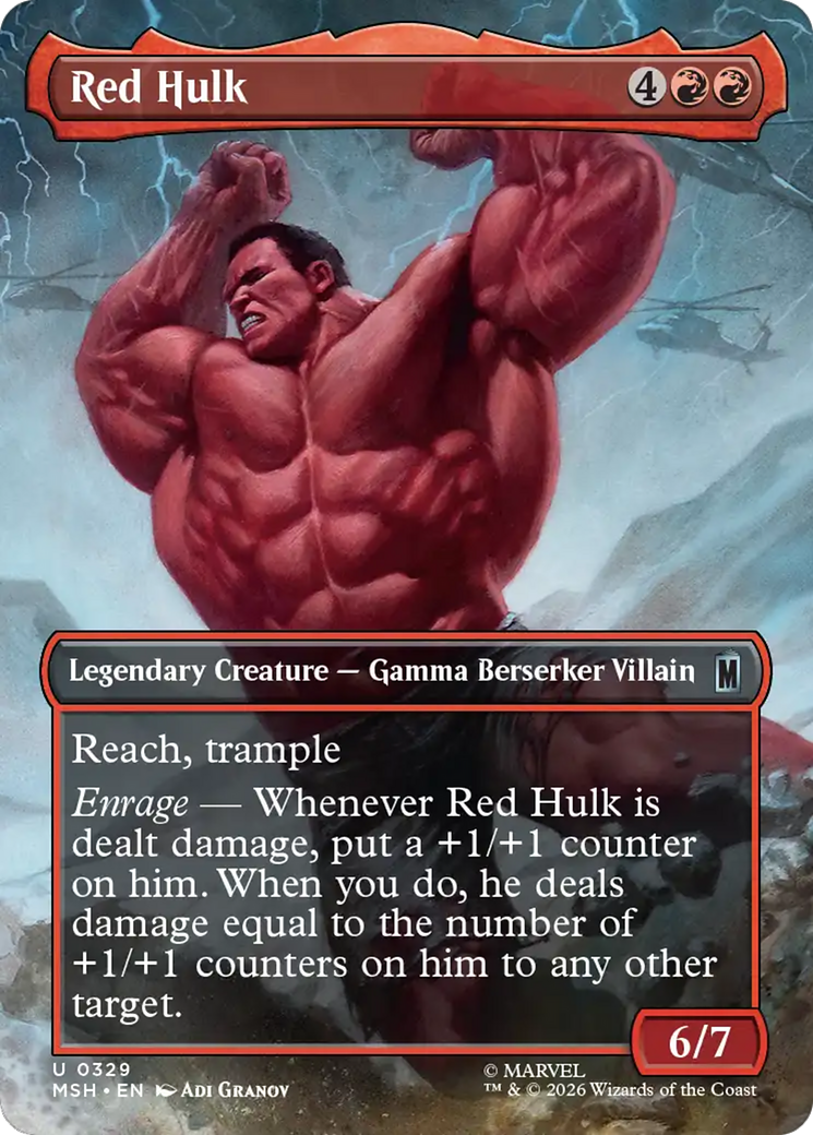 Red Hulk (Borderless) [Marvel Super Heroes] | Card Citadel