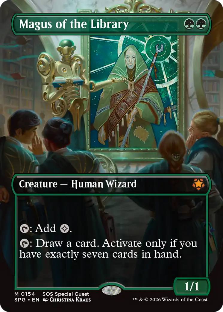 Magus of the Library (Borderless) [Secrets of Strixhaven Special Guests] | Card Citadel
