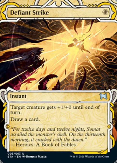 Defiant Strike (Foil Etched) [Strixhaven: Mystical Archive] | Card Citadel