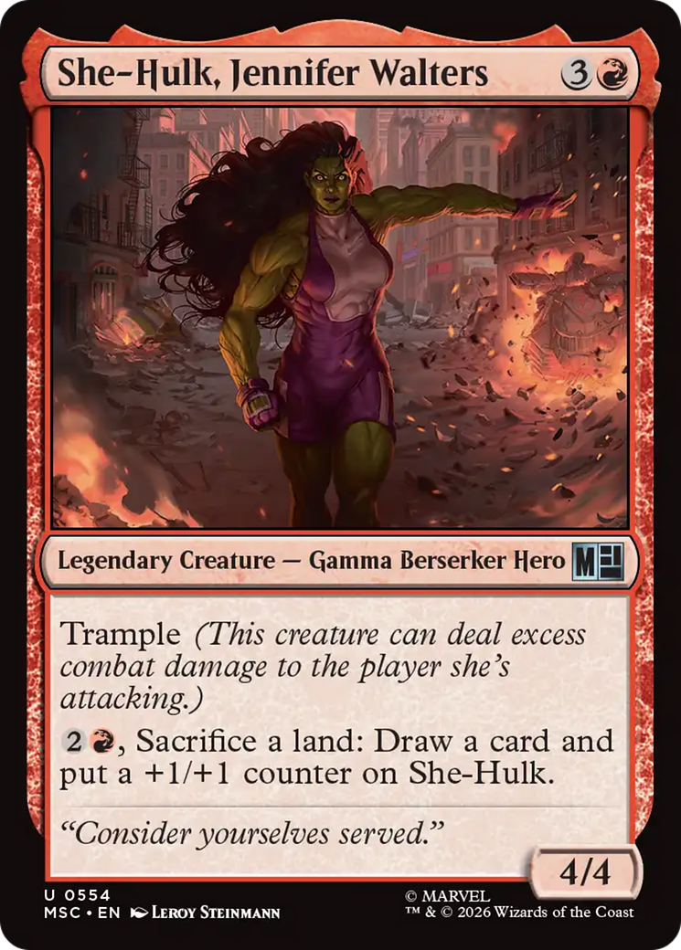 She-Hulk, Jennifer Walters [Marvel Super Heroes Commander] | Card Citadel