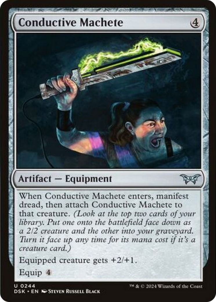 Conductive Machete [Duskmourn: House of Horror] | Card Citadel