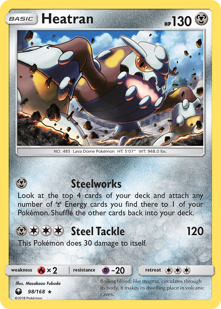 Heatran (98/168) [Sun & Moon: Celestial Storm] | Card Citadel
