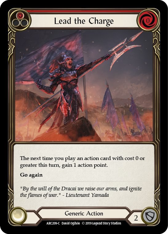 Lead the Charge (Red) [ARC209-C] (Arcane Rising)  1st Edition Rainbow Foil | Card Citadel