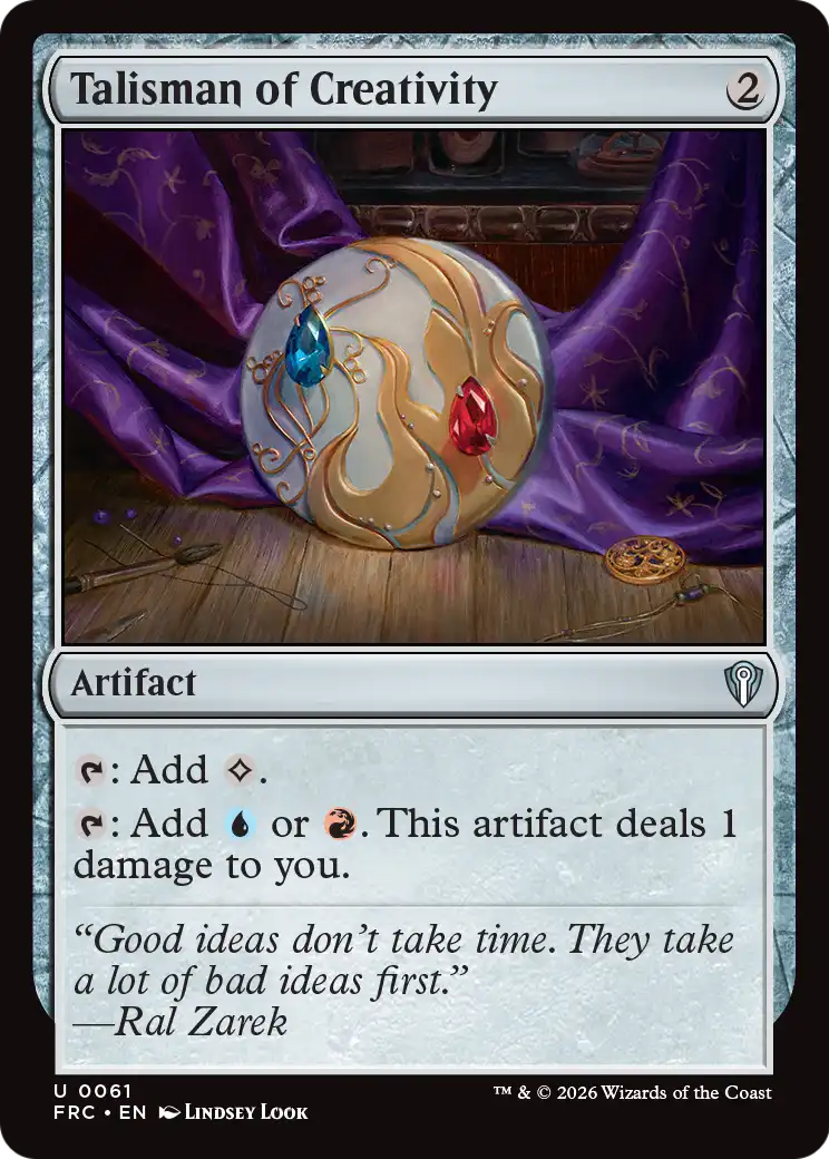 Talisman of Creativity [Reality Fracture Commander] | Card Citadel