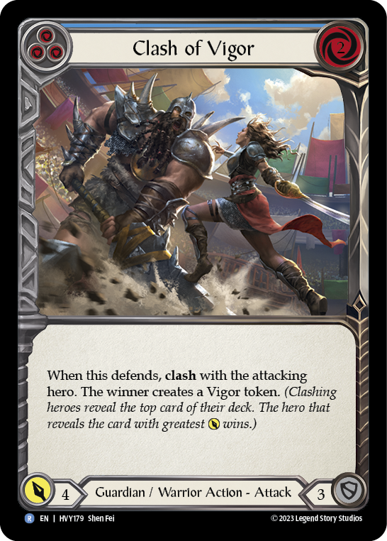 Clash of Vigor (Blue) [HVY179] (Heavy Hitters) | Card Citadel