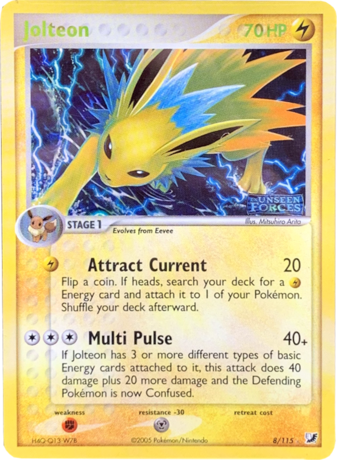 Jolteon (8/115) (Stamped) [EX: Unseen Forces] | Card Citadel