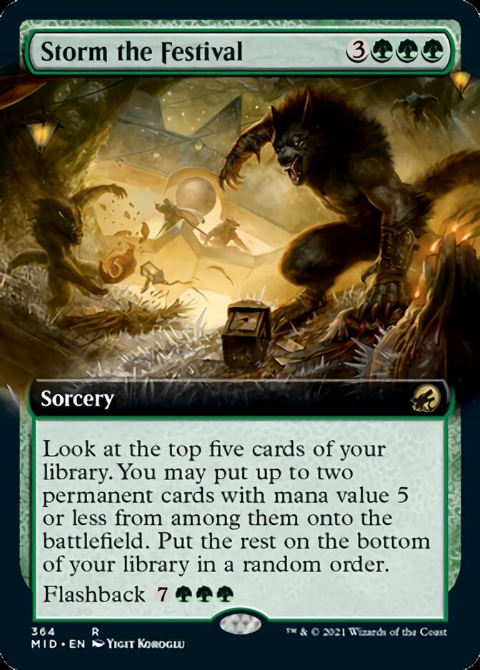 Storm the Festival (Extended Art) [Innistrad: Midnight Hunt] | Card Citadel