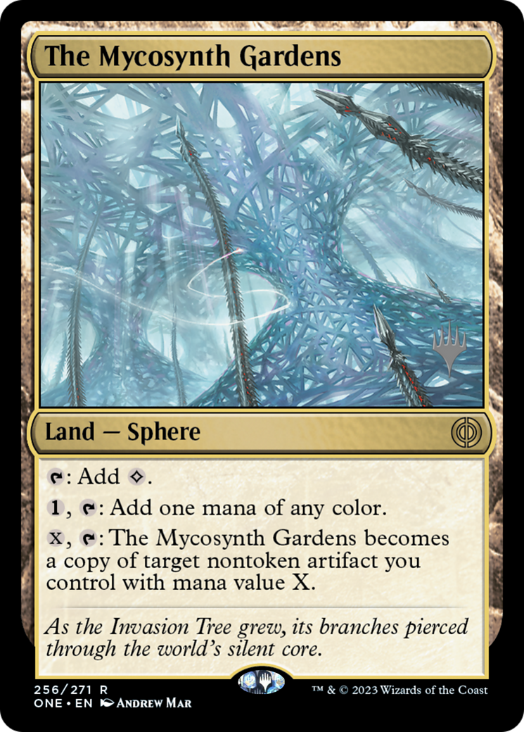 The Mycosynth Gardens (Promo Pack) [Phyrexia: All Will Be One Promos] | Card Citadel