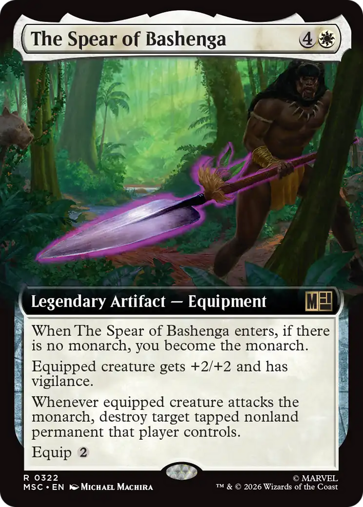 The Spear of Bashenga (Extended Art) [Marvel Super Heroes Commander] | Card Citadel