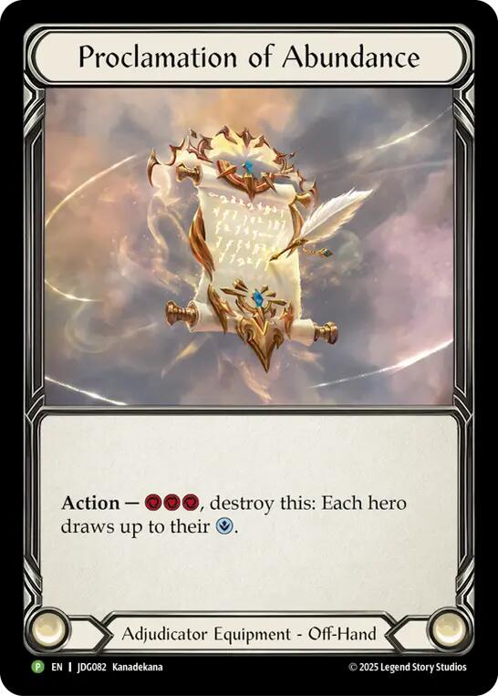 Proclamation of Abundance [JDG010] (Promo) | Card Citadel