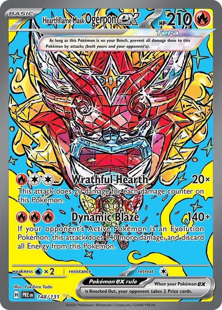 Hearthflame Mask Ogerpon ex (148/131) [Scarlet & Violet: Prismatic Evolutions] | Card Citadel