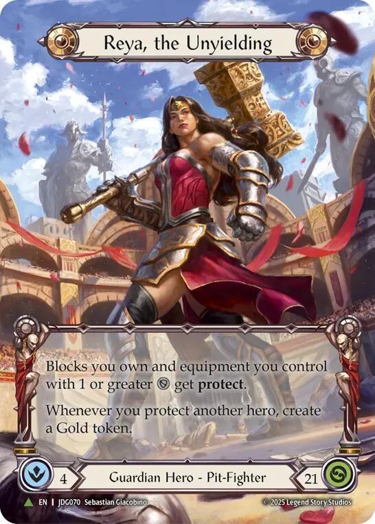 Reya, the Unyielding (Marvel) [SMP005] (Promo)  Cold Foil | Card Citadel