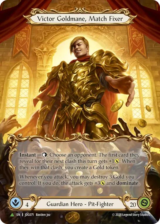 Victor Goldmane, Match Fixer (Marvel) [JDG071] (Promo)  Cold Foil | Card Citadel